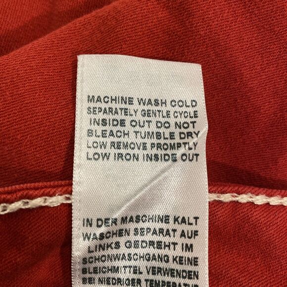 True Religion Jeans Red and White Stitch Vintage Red Size 29 RARE - Picture 13 of 16